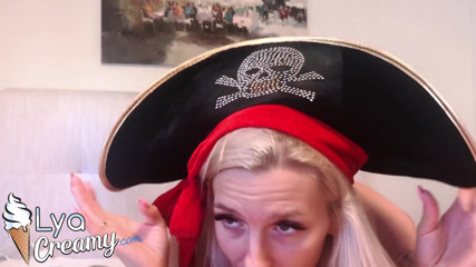 Lya Creamy: Tiny teen sucking huge cock and oral creampie - Pirates parody