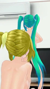 Miku Hatsune Menari Bogel Penakluk Lagu Vocaloid Mmd 3d Warna Emerald Edit Smixix