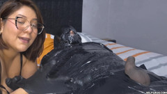 Selfgags femdom bondage: Latina BBW Femdom: Mummified Sub Sucked, Slapped, and Humiliated!