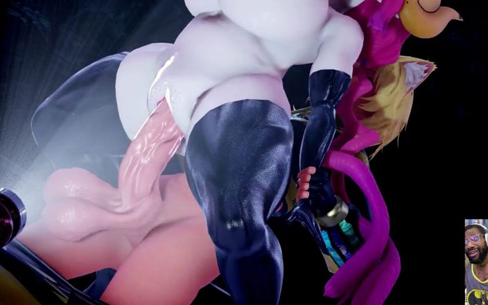 L6RD7BLU3 FUTA: Tvrdý Anime Futa Šuká plešatou kundičku Succubus a creampie, Krásná Japonská...