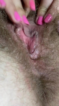 Closeup Hairy Pussy Clit Rubbing Big Orgasm Asshole Panties