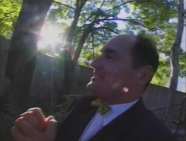 Lucky Cooch: Busty whore spitroasted in outdoor threesome by old fellas
