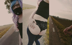 Going for a Walk by the Road and Squirting a Huge Cumshot
