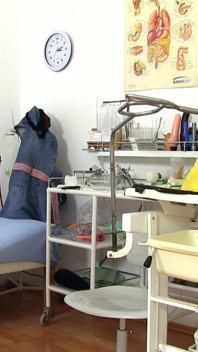 Mogen gynokaminspelning av sexig mogen kvinna gyno examen
