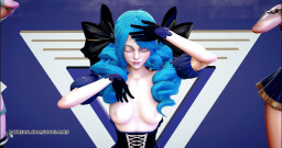 3D-Hentai Games: 谣言 Seraphine Gwen Caitlyn 性感脱衣舞