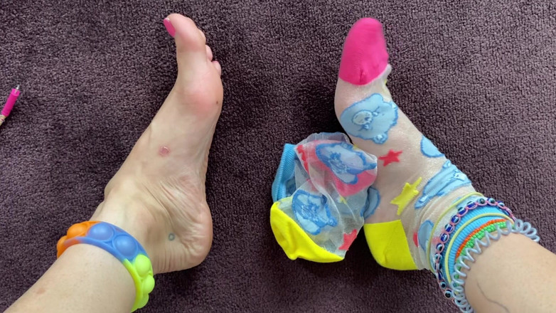 Nali Marie: POV Sniffing My Mesh Silky Socks Right off My Feet