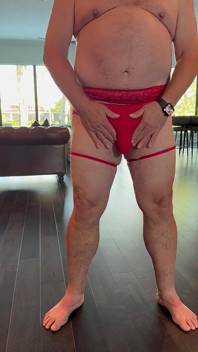 The Red Granny Panties and Garter