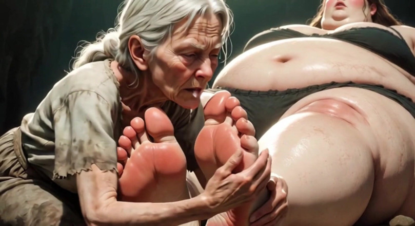 YOUR BEST FANTASY: Nenek tua menyembah kaki pada wanita gemuk - nenek sangat miang
