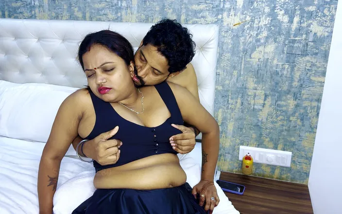 Raj00: Hot Indian Bhabhi Black Saree Fucked Rough by Husband Hindi...