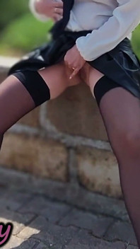 Caught Pussy Flash French Teacher Risky Park by Sea Masturbation Squirt Watched by Strangers Misscreamy