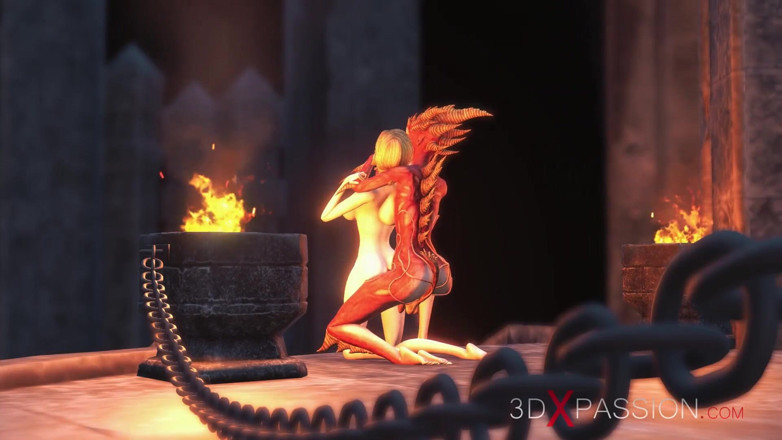 3dxpassion: Lilith đụ mạnh nô lệ tình dục trẻ của cô ấy trong...
