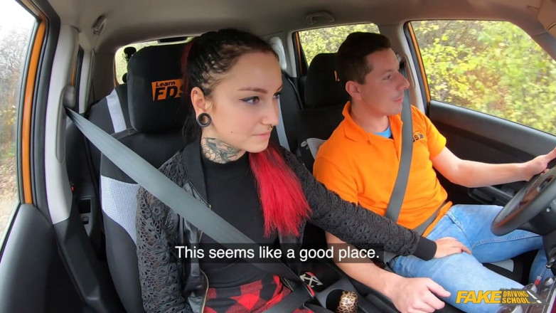 Fake Driving School: Fake Driving School - Tattoo Babe Loves Taking Big Cock