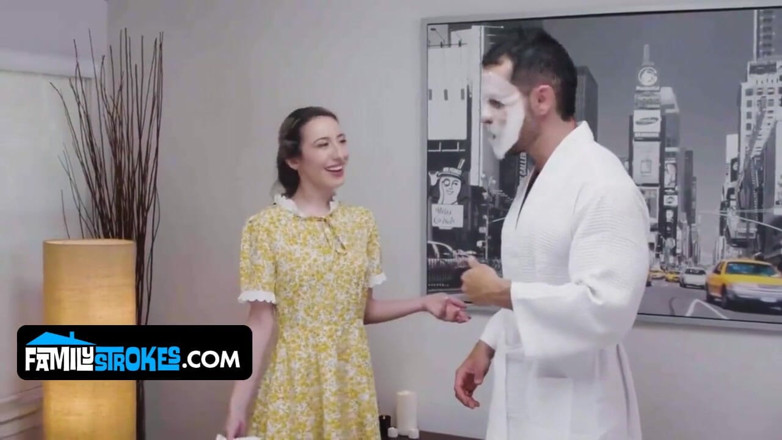 Family Strokes: Stepdaughters Give a Sensual Erotic Massage with Happy Ending to...