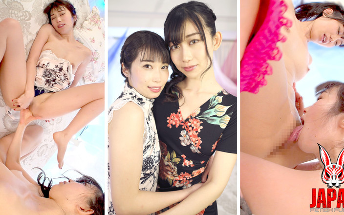 Japan Fetish Fusion: Soaked Scissoring - A Língua de Runa Koinotsuki deixa trilhas molhadas...