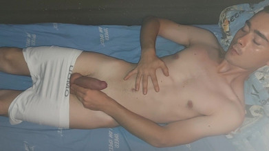 The college boy: Sinnliche masturbation in weißen boxers - dem college-jungen