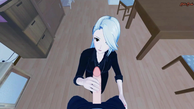 Hentai Smash: Sae Niijima deepthroats your cock and swallows a load of...