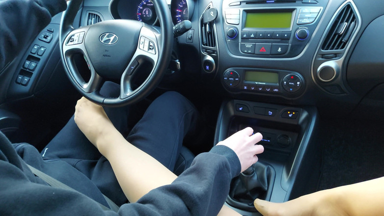 Step Mommy: Mature Stepmom Teases Her Stepson in the Car in the...