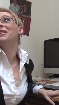 First day at work our new secretary gets analized by the boss