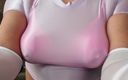 Only bras: Shiny Tight Top Boobs Caressing