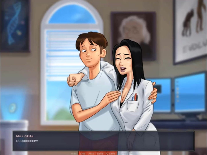 Cartoon Play: Summertime saga parte 221 - perra gimiendo y orgasmos
