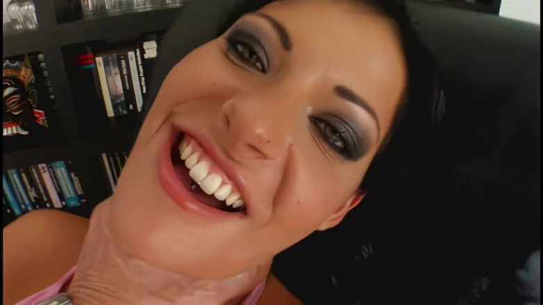 Crispy Teens: roxanne has big cock deep in throat