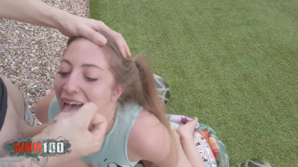 MMM100: Young spanish babe Venom Evil hard outdoor fucking with Kevin...