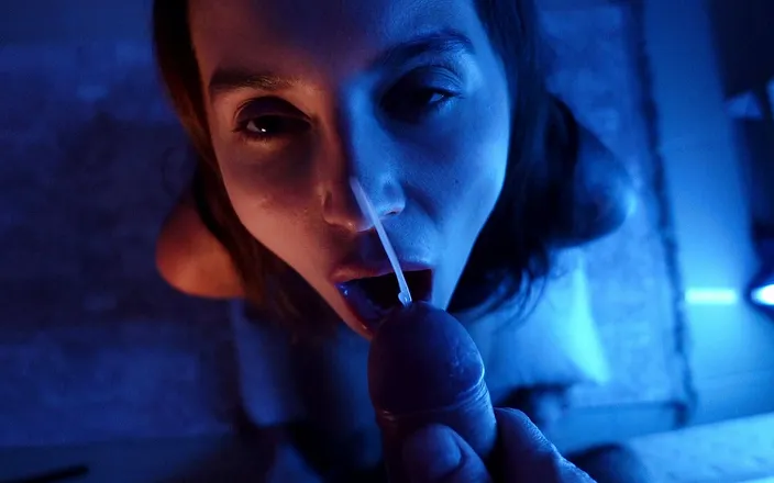 Ghomestory: Juicy brunette gets a cumshot on her face!