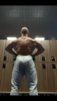 Sweaty Flexing After Training