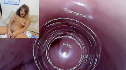 SexyGamingCouple: Endoscopa figa ripresa in cam di creampie sul suo mensile...