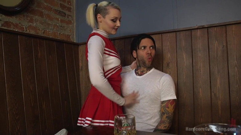 Hardcore Gangbang by Kink: Spunky Cheerleader Gets All Her Holes Stuffed!!