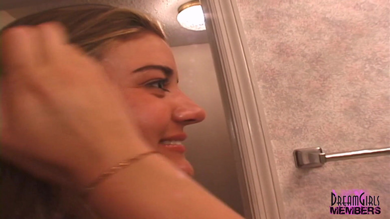 Dream Girls: Shower And Pussy Shaving With Big Tit Teen