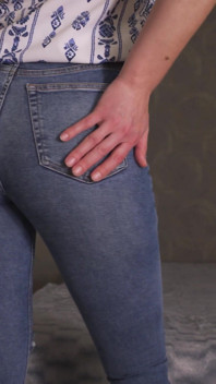 PAWG MILF Teasing Perfect Ass in Tight Blue Jeans