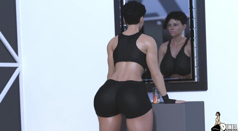 Dukes Hardcore Honeys: Cara de entrenador personal tetona follada por su cliente débil