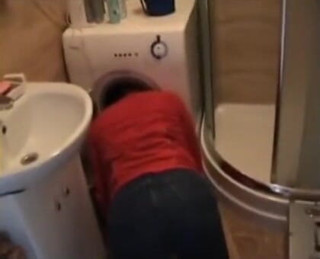 Foot Girls: Footjob wife makes him lay down in the bathroom