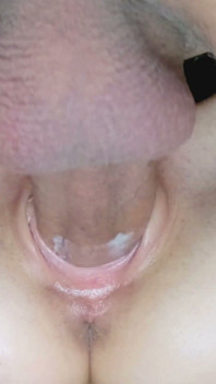 Tight Wet Teen Pussy Stretched and Creampied
