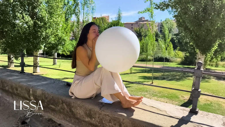 Lissa Brown: Inflating and Popping Them with Bare Feet Outdoors