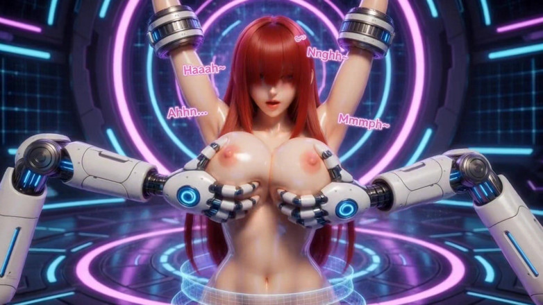Stories&Anime: Shermie Kof Bondage Arena - Robotic Restraints &amp; Intense Solo Orgasm