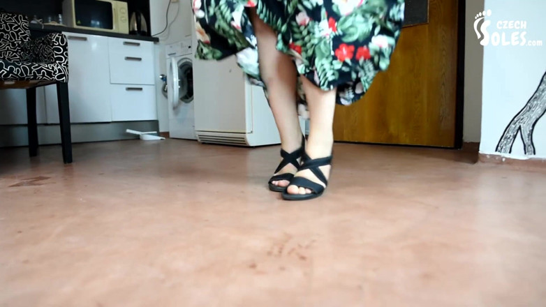Czech Soles - foot fetish content: Her tired sexy feet - worship