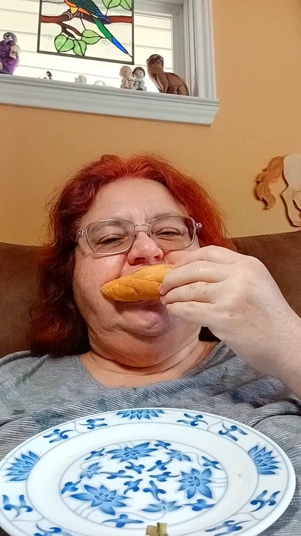 BBW nurse Vicki adventures with friends: Eating a Bolo Sandwich Roll for the Fat Girl Eating...
