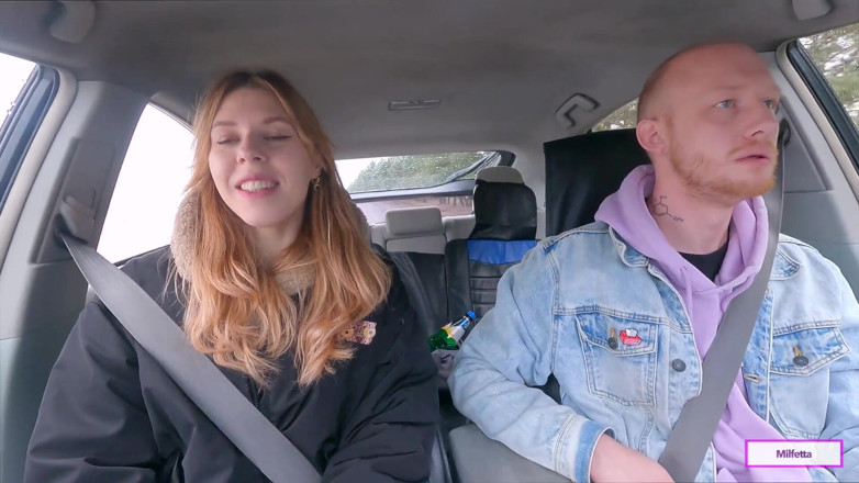 Milfetta: A Village Hitchhiker Girl Pays for His Fare in Kind.