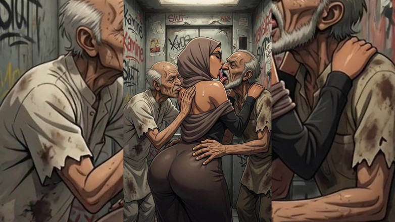 Heaven Gamez: Hijabi Muslim Babes Degraded &amp; Gangbanged by Ugly Bastards in Tight...