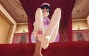 H3DC: 3D Hentai, a enfermeira masturba seu pau com o pé