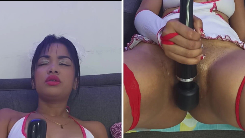 Xamy_97: Je me masturbe avec un Hitachi en fumant