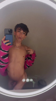 Femboy in Coffee Shop Public Bathroom