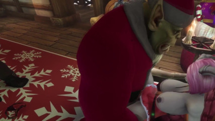 Wraith ward: Seksowna demon dziewczyna jeździ Orc Santa's Dick: Parody Warcraft