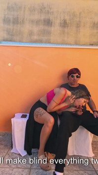 A Meeting Between a Slut and a Blind Man in the Square.