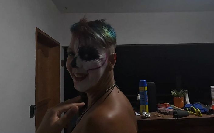 bekycarril: Mencuci wajah lukis halloween dengan kencing &amp; air mani di mulut