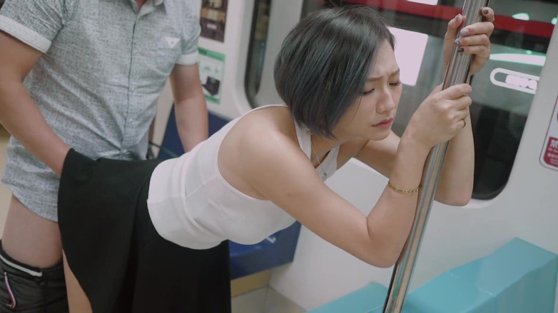 Asian Milfs n Teens: Scene with Asian horny babe in subway - Perv Milfs n...