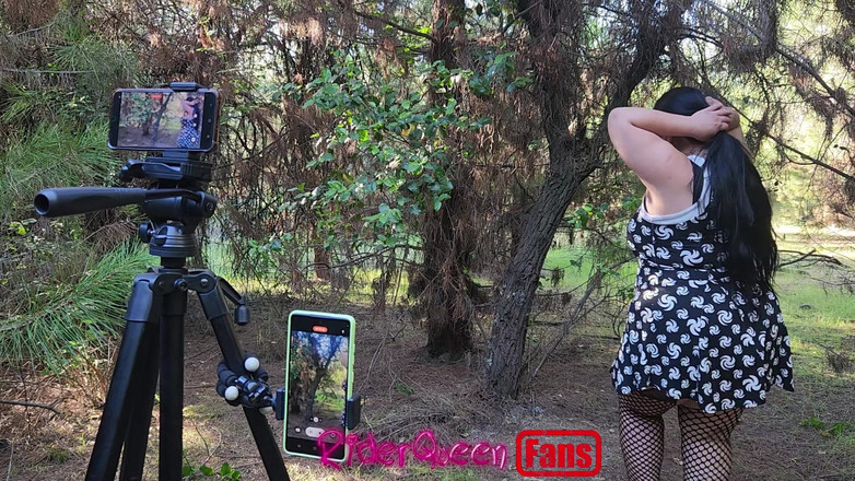 Riderqueen BBW Step Mom Latina Ebony: Riderqueen Singur, în aer liber, videoclipuri pentru fani