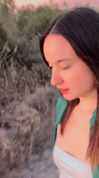 It's Just Me Walking in the Middle of a Beautiful Sunset and Nature